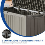 Coffre de pont verrouillable en résine résistant à l'eau de 120 à 260 gallons