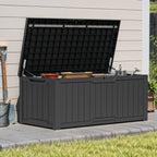 Coffre de pont verrouillable en résine résistant à l'eau de 120 à 260 gallons