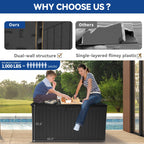 Coffre de pont verrouillable en résine résistant à l'eau de 120 à 260 gallons