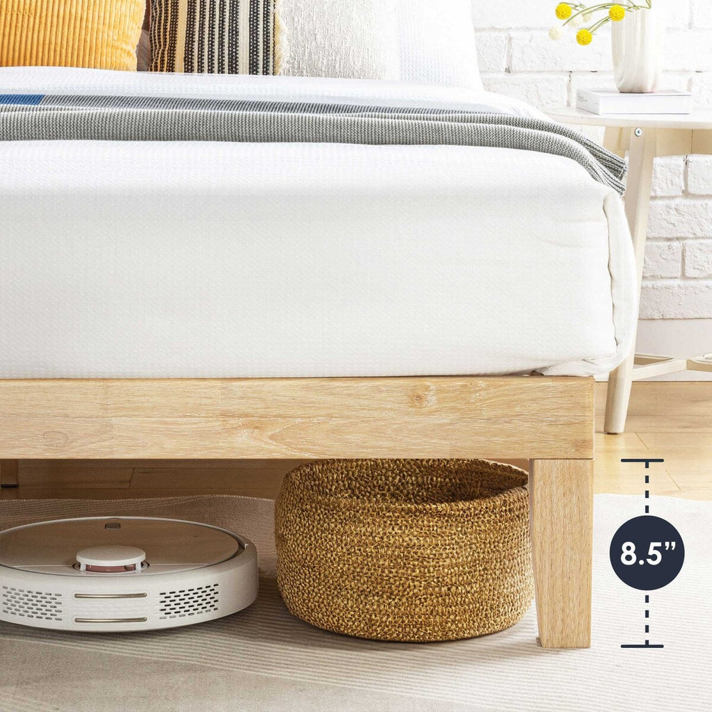 Cadre de lit plateforme classique en bois massif 12