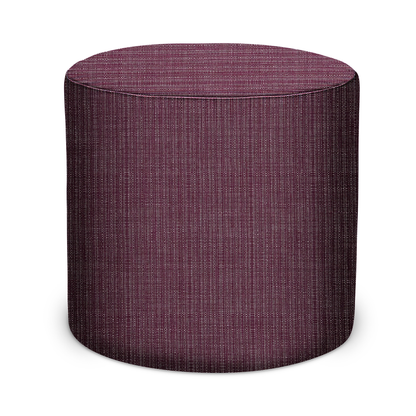 Pouf d'intérieur/extérieur en toile tissée Peter Dunham Textiles couleur prune