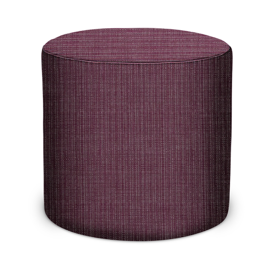 Pouf d'intérieur/extérieur en toile tissée Peter Dunham Textiles couleur prune