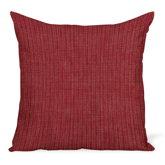 Coussin d'extérieur en toile tissée rubis de Peter Dunham Textiles