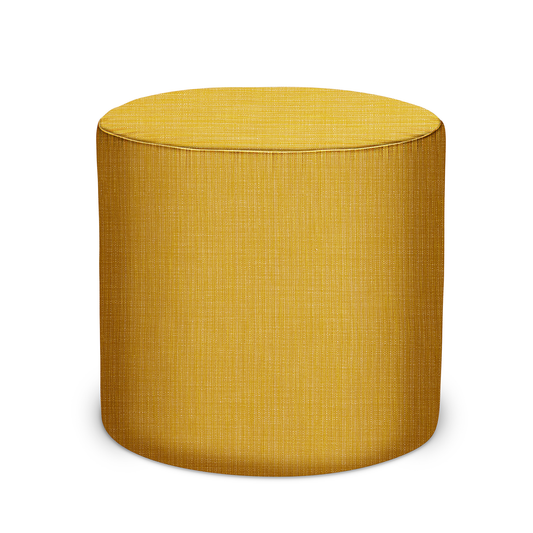 Pouf d'intérieur/extérieur en toile tissée de Peter Dunham Textiles couleur souci