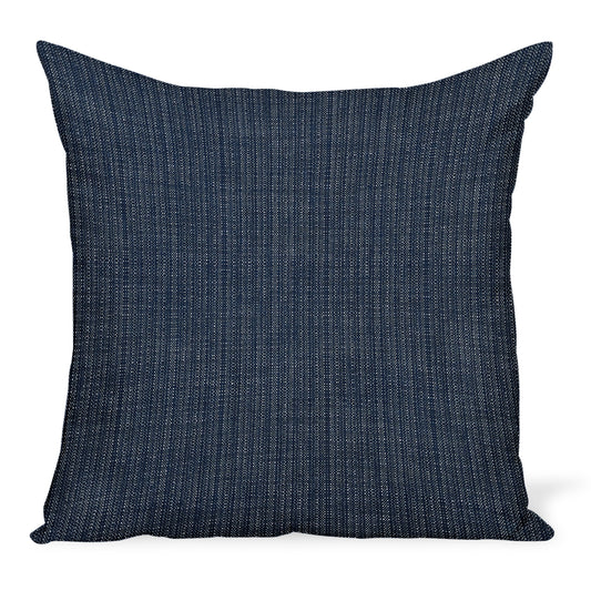 Coussin d'extérieur en toile tissée indigo Peter Dunham Textiles