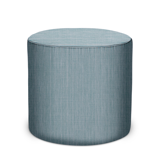 Pouf d'intérieur/extérieur en toile tissée Peter Dunham Textiles couleur ciel