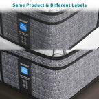 Matelas hybride Modland 14 pouces, plateau Euro - Mousse CertiPUR-US ignifuge pour soulager les maux de dos, lit simple/double/queen/king size