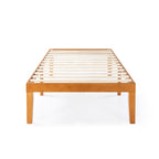 Cadre de lit plateforme classique en bois massif de 16 pouces, disponible en plusieurs finitions