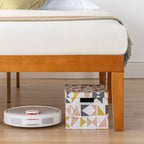 Cadre de lit plateforme classique en bois massif de 16 pouces, disponible en plusieurs finitions