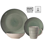 Dinewares Spin Wash Dinnerware Dish Set, Mugs, Salad and Dinner Plates and Bowls Sets, High Quality Dishes