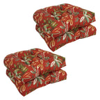 19-inch Rounded Back Indoor/Outdoor Chair Cushions (Set of 4) - 19 x 19