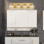 2/3/4/5 Light Bathroom Vanity Light Wall Sconce with Crystal Shade