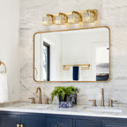 2/3/4/5 Light Bathroom Vanity Light Wall Sconce with Crystal Shade