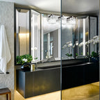 2/3/4/5 Light Bathroom Vanity Light Wall Sconce with Crystal Shade