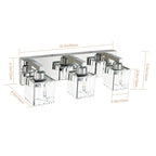 2/3/4/5 Light Bathroom Vanity Light Wall Sconce with Crystal Shade