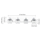 2/3/4/5 Light Bathroom Vanity Light Wall Sconce with Crystal Shade