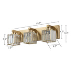 2/3/4/5 Light Bathroom Vanity Light Wall Sconce with Crystal Shade