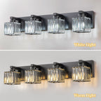 2/3/4/5 Light Bathroom Vanity Light Wall Sconce with Crystal Shade