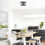 2-Light Flush Mount Clear Glass Ceiling Light with Metal Frame