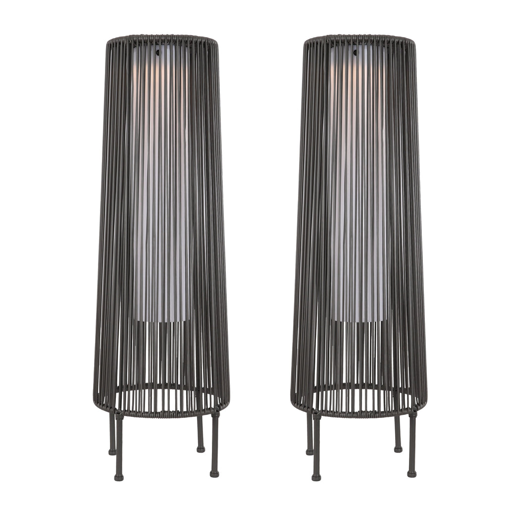 2 Pack Outdoor Solar Light Floor Lamps