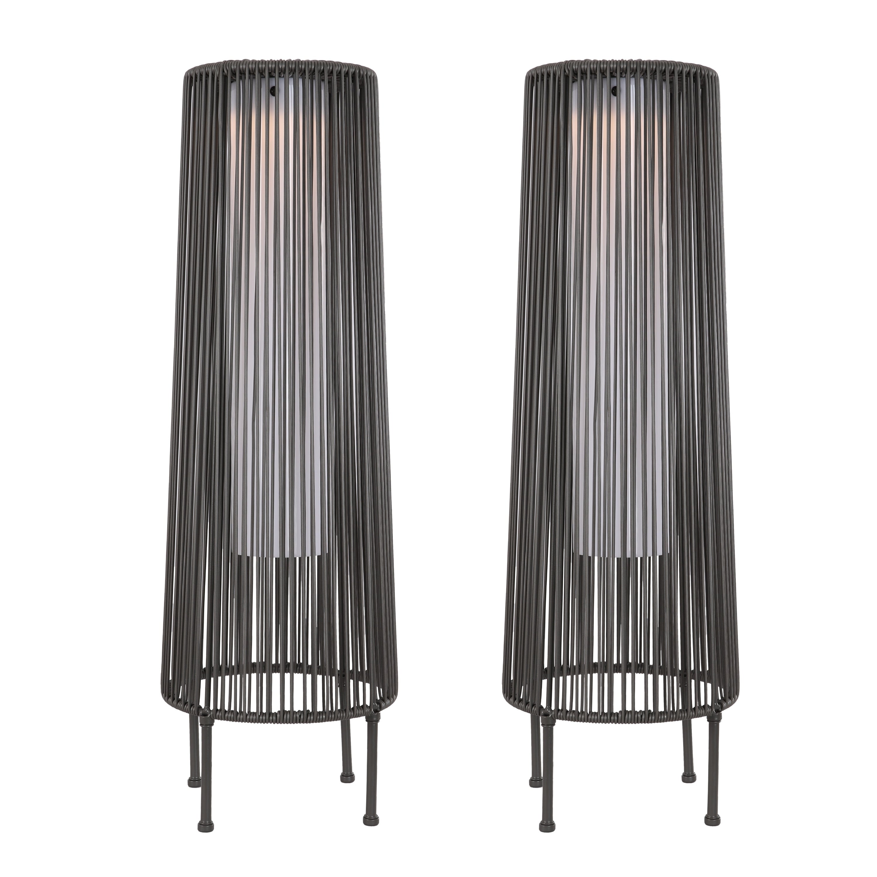 2 Pack Outdoor Solar Light Floor Lamps