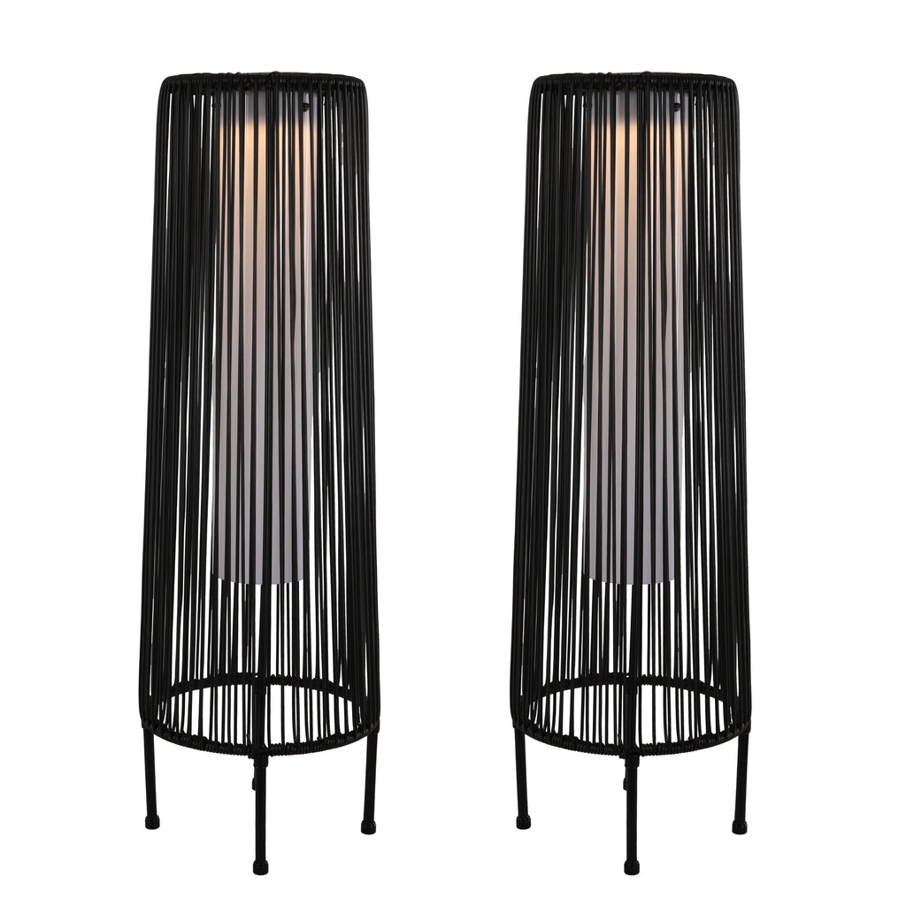 2 Pack Outdoor Solar Light Floor Lamps