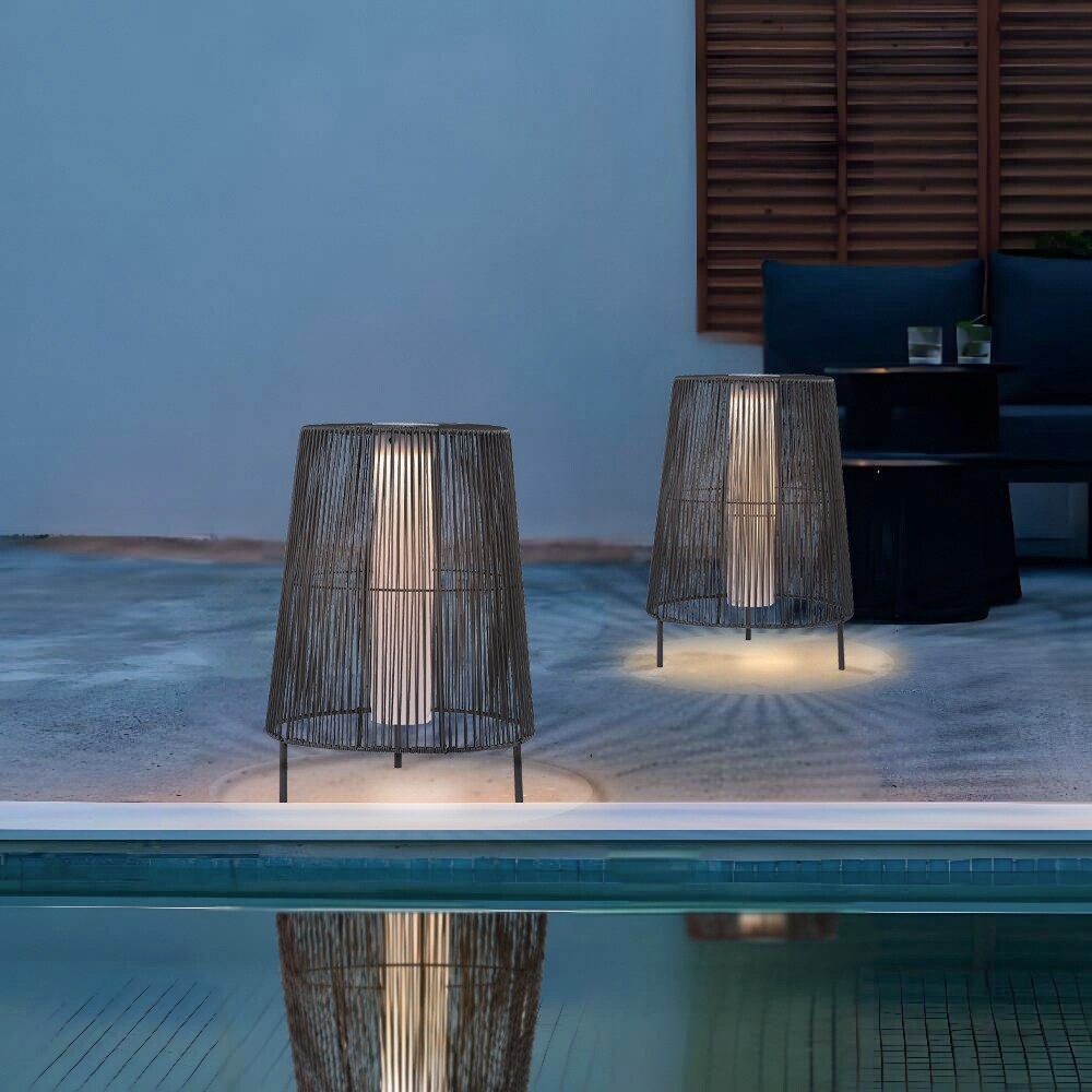 2 Pack Outdoor Solar Light Floor Lamps