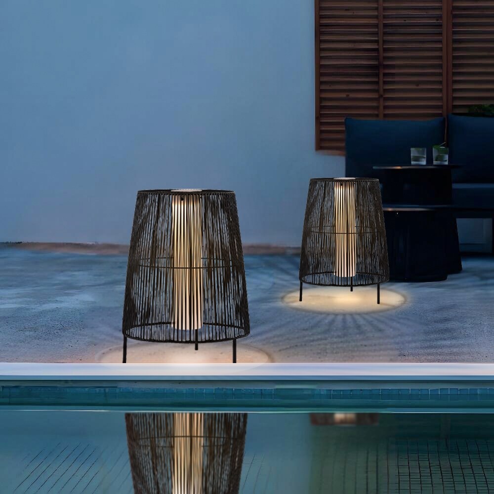 2 Pack Outdoor Solar Light Floor Lamps