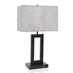 22 Gray USB Table Lamp Set With Touch Control