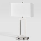 22 Gray USB Table Lamp Set With Touch Control