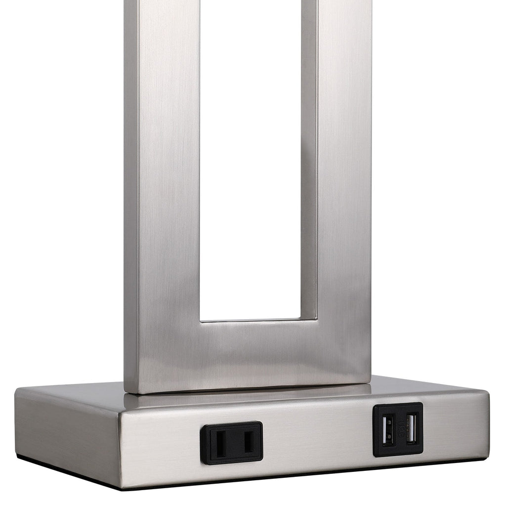 22 Gray USB Table Lamp Set With Touch Control