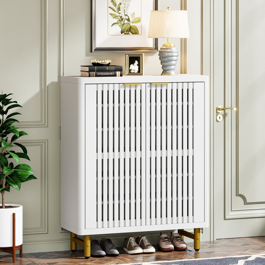 Meuble de rangement à chaussures 24 paires avec porte pour entrée et salon