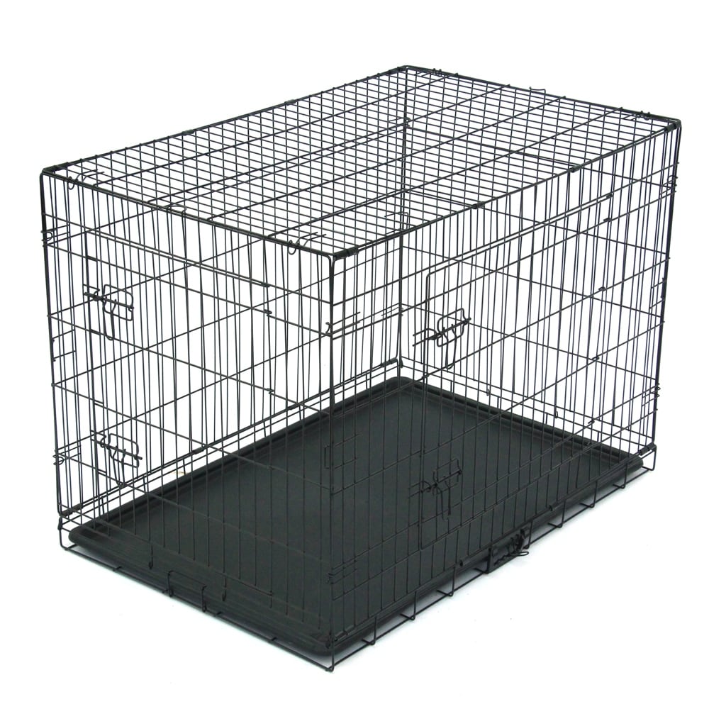 24 to 48 Pet Kennel Cat Dog Folding Steel Crate Animal Playpen Wire Metal