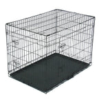 24 to 48 Pet Kennel Cat Dog Folding Steel Crate Animal Playpen Wire Metal