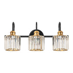 3/ 4-Light Modern Glam Crystal Dimmable Bathroom Vanity Light Linear Wall Light