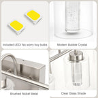 3/4/5/6 Light Brushed Nickel Bathroom Light Fixtures