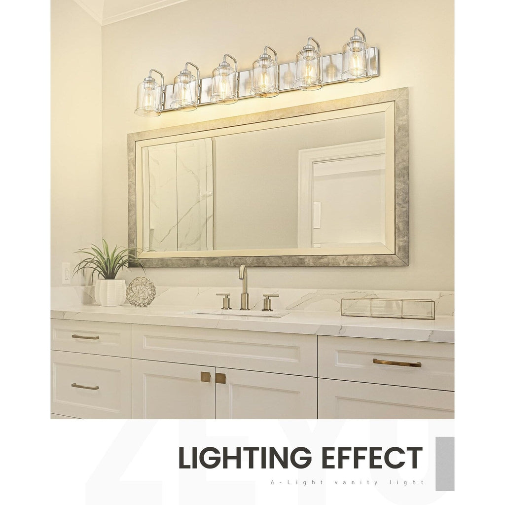 3/4/5/6-Light Modern Vanity Lights Over Mirror for Bathroom