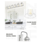 3/4/5/6-Light Modern Vanity Lights Over Mirror for Bathroom