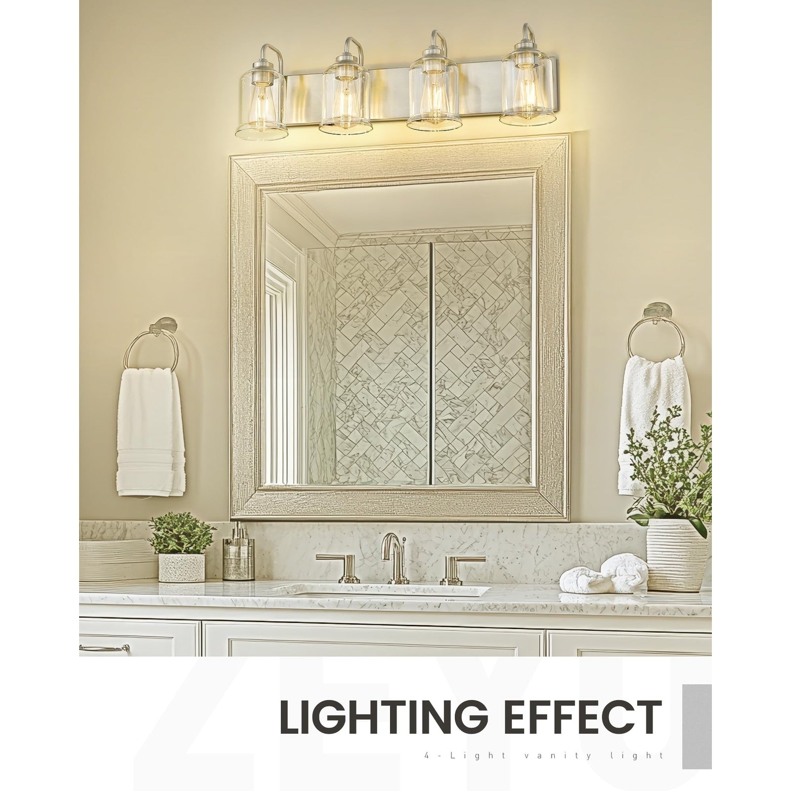 3/4/5/6-Light Modern Vanity Lights Over Mirror for Bathroom