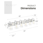 3/4/5/6-Light Modern Vanity Lights Over Mirror for Bathroom