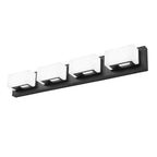 3/4/5-Light Dimmable Matte Black Modern Bathroom LED Vanity Light