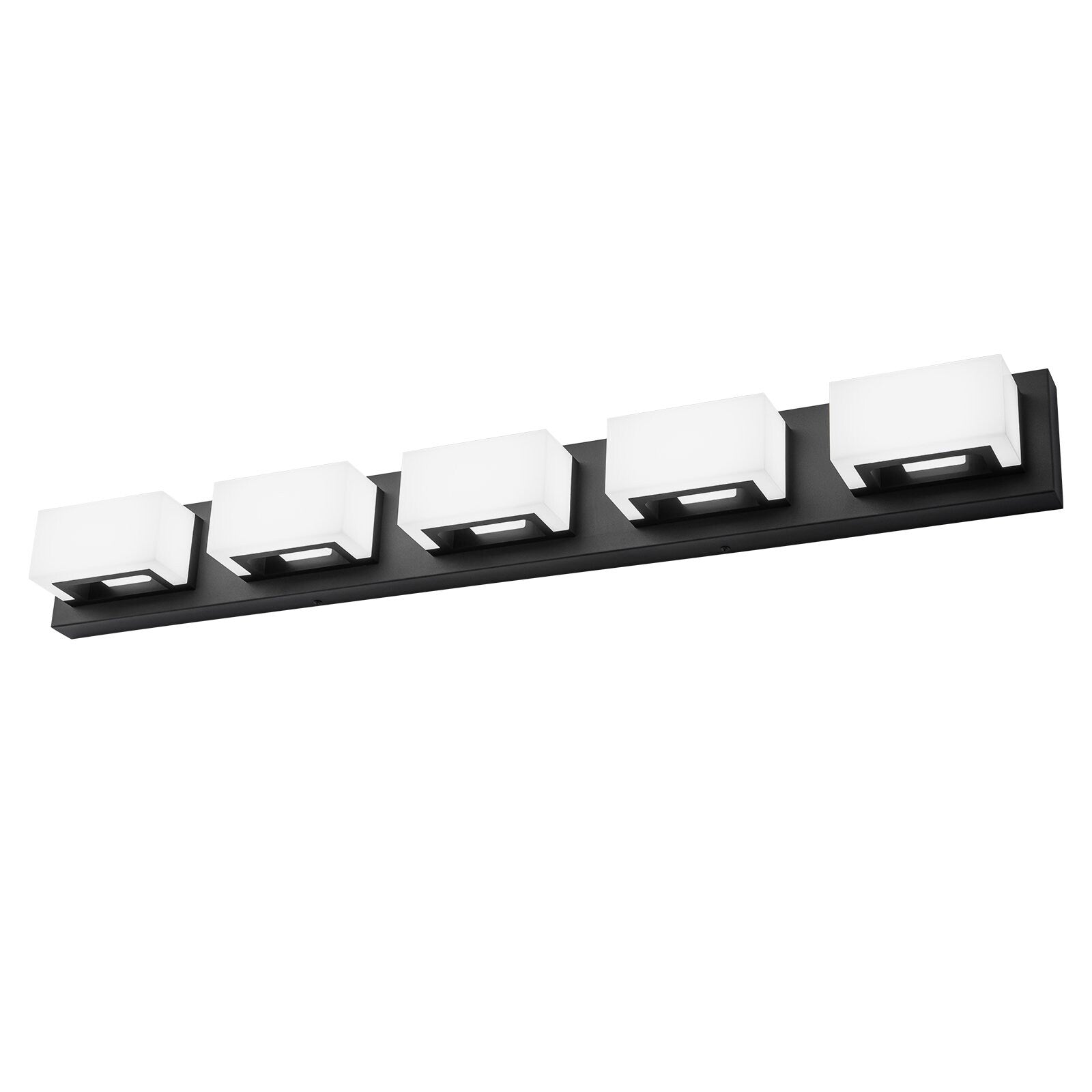 3/4/5-Light Dimmable Matte Black Modern Bathroom LED Vanity Light