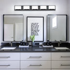 3/4/5-Light Dimmable Matte Black Modern Bathroom LED Vanity Light