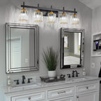 3/4/5-Light Modern Dimmable Crystal Bathroom Vanity Lights Fixtures Over Mirror