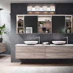 Applique murale à LED intégrée C Cattleya en acier inoxydable 3000 K avec abat-jour en verre artistique - Chrome