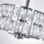 3-Light Crystal Semi Flush Mount Lights for Living Room Hallway