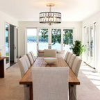 3-Light Crystal Semi Flush Mount Lights for Living Room Hallway