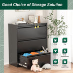 3 Drawer Metal Locking File Cabinet for Home Office, Rolling Cabinet Fully Assembled