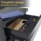 3 Drawer Metal Locking File Cabinet for Home Office, Rolling Cabinet Fully Assembled