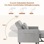 Canapé-lit 3 en 1 réglable, canapé-lit gigogne, convertible et pliable pour salon